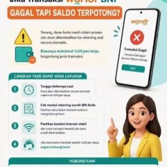 Tarik Tunai di ATM BNI gagal uang tidak keluar saldo berkurang ini solusinya